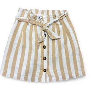 Hollister Ultra Rise Khaki & White Striped Skirt
